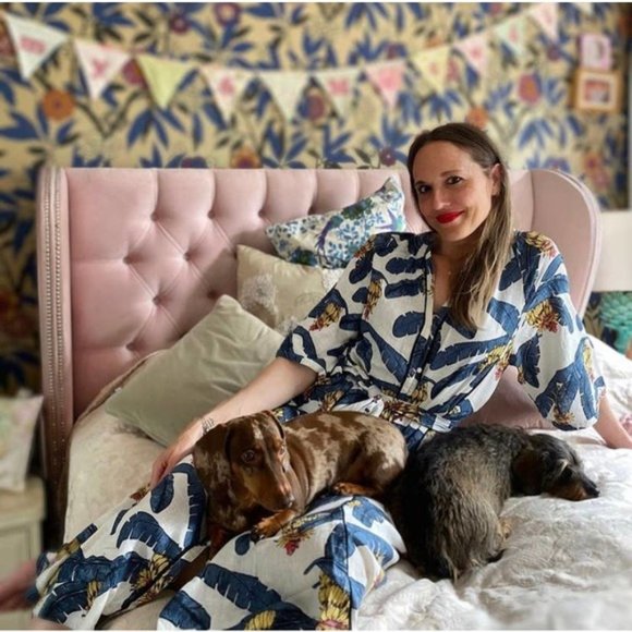 Desmond & Dempsey X H&M Banana Leaves Tropical Linen Tassels‎ Kaftan Maxi Dress - Picture 5 of 16